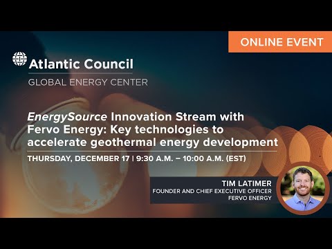 EnergySource Innovation Stream with Fervo Energy: accelerating geothermal energy development