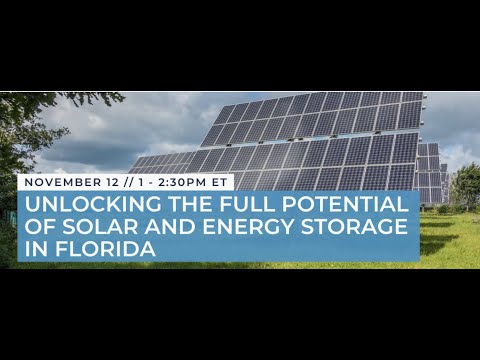 Unlocking the Full Potential of Solar and Energy Storage in Florida