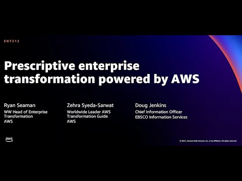 AWS re:Invent 2021 - Prescriptive enterprise transformation powered by AWS