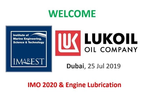 Technical Meeting - IMO 2020 &amp; Engine Lubrication