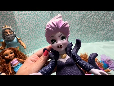 Live Action Ariel Triton Ursula Eric Petite Dolls Disney The Little Mermaid Movie Unboxing Review