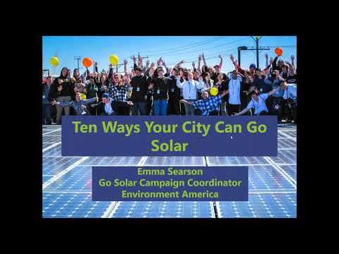 Going Solar - Steps Your City Can Take to Ensure a Bright Future