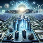 Generate a realistic, high-definition image representing the concept of revolutionizing energy storage through cutting-edge technology. The image could include advanced batteries, nanotechnology components, and high-efficiency solar panels arranged in a futuristic setting, highlighting the progressive advancements in the energy sector.