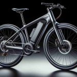 High-resolution image of a brand new electric bicycle design that recently entered the marketplace. The bike exhibits the latest digital and engineering technology, showcasing sleek lines, a stylish metallic frame, an efficient, silent electric motor integrated into the hub of the rear wheel, a discreet battery pack cleverly fitted within the frame, lightweight alloy wheels, and modern LED lights for enhanced visibility. The overall design is compact, modern, and environmentally friendly, signaling the future direction of two-wheeled transport.