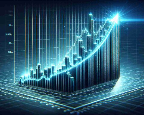 A high-definition, realistic image depicting the portrayal of a financial chart. This chart is meant to illustrate the surprise market performance of a small-cap company that has exceeded expectations. It should include bar graphs or line charts showing performance over time, with a significant upward trend. This sharp increase in value should shock any onlooker, conveying the unimaginable success of the company.