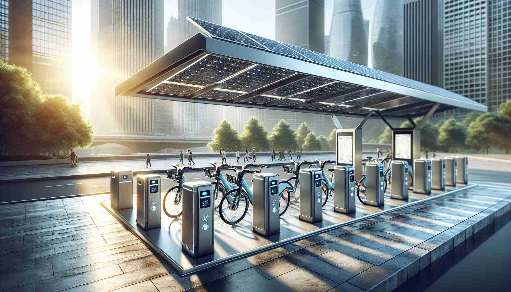 Revolutionierung der städtischen Mobilität: Solarbetriebene Fahrradstationen