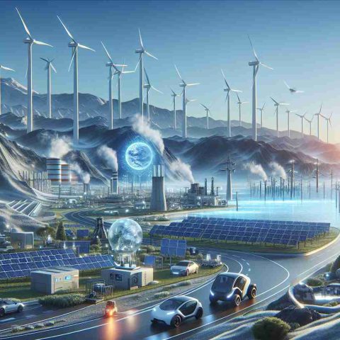 A realistic high definition image depicting the future of clean energy. The scene contains innovative and futuristic technologies such as wind turbines, solar panels, and electric vehicles. Geothermal plants and hydroelectric dams could be part of the background landscape, representing the diverse sources of renewable energy. The sky is clear, suggesting the reduction of air pollution. Advanced machines are seen meticulously working on the maintenance and improvement of these systems, symbolizing continuous progress in clean energy solutions.