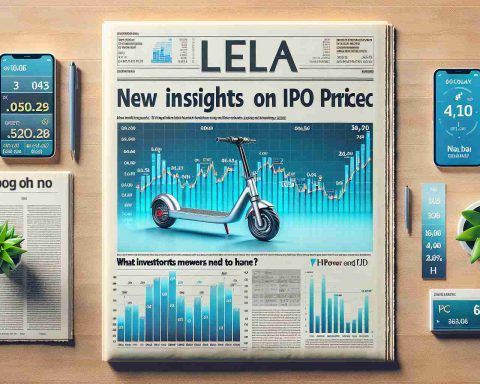 Generate a realistic HD image displaying the text 'New Insights on Ola Electric's IPO Price: What Investors Need to Know' in the form of a front-page newspaper headline, accompanied by related images such as bar graphs showing trends, stock market numbers, and maybe an electric scooter (as a symbol of the Ola Electric company).