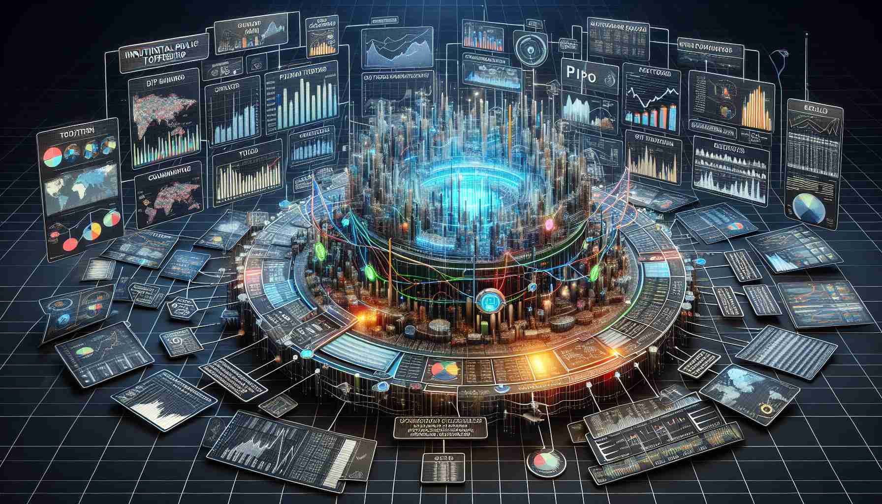 A realistic High-Definition diagram displaying the intricate factors and mechanisms that determine today's Initial Public Offering (IPO) listing price. The elements should include a plethora of graphs, statistics, and related financial images, all interconnected and labeled to demonstrate the surprising truth behind this complex process.