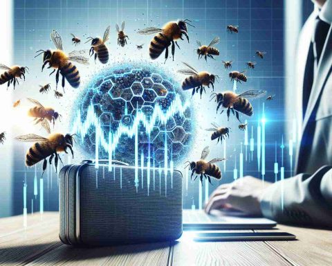 A high definition, realistic image that symbolically depicts the rising interest and discussions surrounding an Initial Public Offering (IPO) of a growing digital travel company. It could incorporate distinct elements such as a buzzing hive to represent the hype, a stylized stock market graph to symbolize the IPO, and perhaps digital elements to signify the online nature of the company.