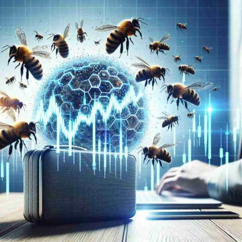 A high definition, realistic image that symbolically depicts the rising interest and discussions surrounding an Initial Public Offering (IPO) of a growing digital travel company. It could incorporate distinct elements such as a buzzing hive to represent the hype, a stylized stock market graph to symbolize the IPO, and perhaps digital elements to signify the online nature of the company.