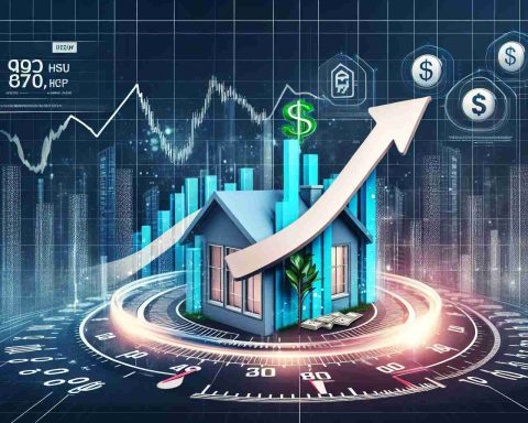 A high-definition image representing the concept of a newly emerging healthcare real estate stock, symbolizing potential for substantial profits. Visual elements to include a rising arrow graph to denote growth, a tachometer indicating high speed, a property or building representing real estate, and other financial symbols such as dollar signs or coins to represent potential profits. The image should convey a sense of exclusivity and trend-setting.