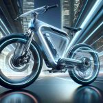 Generate a photorealistic, high-definition image of an advanced, futuristic concept called 'The Futuristic Freedom'. It is an electrical bicycle created by a fictional company named 'AeroTech'. The E-Bike is designed flawlessly with sleek lines and a polished finish. It has an ultra-modern aesthetic and is outfitted with advanced technology such as LED lights, wireless charging, and an integrated navigation system. The bike is depicted in a dynamic, urban environment, emphasising the mobility and freedom it offers.