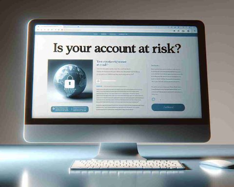 A realistic image in high definition of a computer screen with an open internet browser. On the screen is a headline that reads, 'Is Your Account At Risk?'. Below the headline, there is an article providing information about potential cybersecurity threats and ways one's account could be at risk. The colour scheme of the webpage is neutral, and includes tones of blue for accent and highlighting key points.