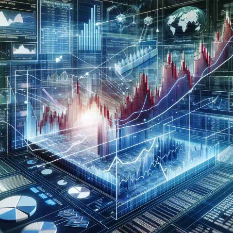 A detailed graphic representation of a stock listing displayed on multiple exchanges. The image can include graphs, financial charts, and other essential elements used in stock market analysis. The visualization should be in high definition, with the aim of conveying the surprising truth about the possibility of a single stock to be listed on multiple exchanges.