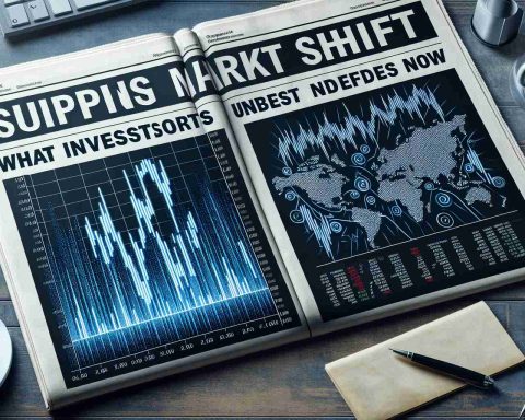 Create an image of a financial newspaper headline that reads 'Surprising Stock Market Shift: What Investors Need to Know Now', along with a detailed graphical representation of the stock market diagram displaying noticeable fluctuations in the market trends. Make sure the image is realistic and high definition.