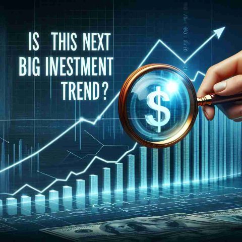 A high-definition, realistic visual representation of the concept: 'Is This the Next Big Investment Trend?' Portray a magnifying glass hovering over a graph showing an upward trend, symbolic of financial growth and investment, with dollar signs to emphasize the investment aspect. The title 'Is This the Next Big Investment Trend?' should appear boldly above the scene.