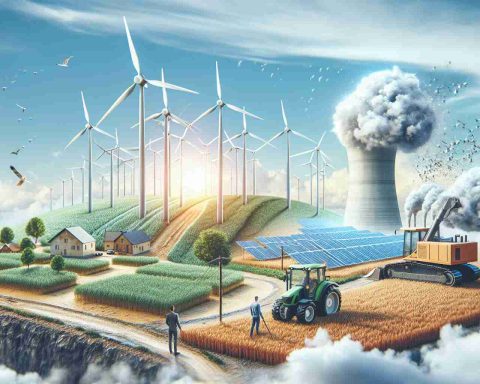 Create a high-definition, realistic image representing a ground-breaking development in renewable power. It could be an ingenious concept, a scene from a state-of-the-art renewable power installation, or a symbolic representation of green energy innovation.