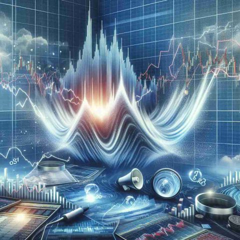 Create a high-definition realistic illustration showcasing the concept of market volatility. Capture the scene of a financial market represented by symbolic elements such as graphs, charts and ticker tapes in a volatile state. Also, incorporate metaphoric visuals associated with shockwaves and potential turbulence, suggesting investors bracing for upcoming challenges in the next week.