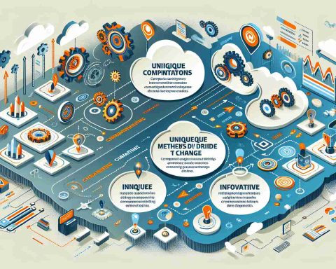 High-definition representation of an infographic highlighting unique methods companies are employing to drive change. The image consists of innovative elements accompanying each description, together forming an engaging and informational visual.