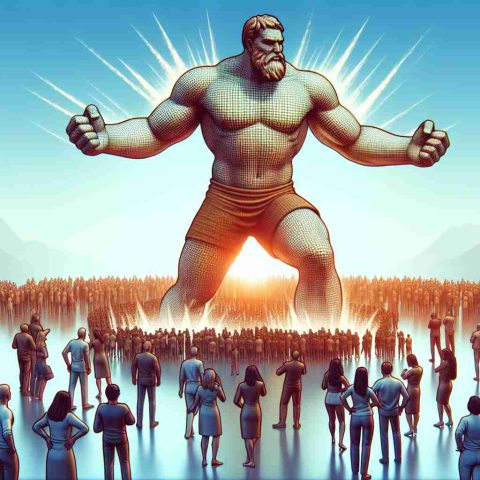 A high-definition, realistic representation of a metaphorical giant's bold move sparking controversy. Visualize the giant as a towering and imposing figure, his actions causing ripples in a symbolic sea of public opinion. People of different descents and genders are depicted, showing mixed reactions to this event, highlighting the brewing controversy.