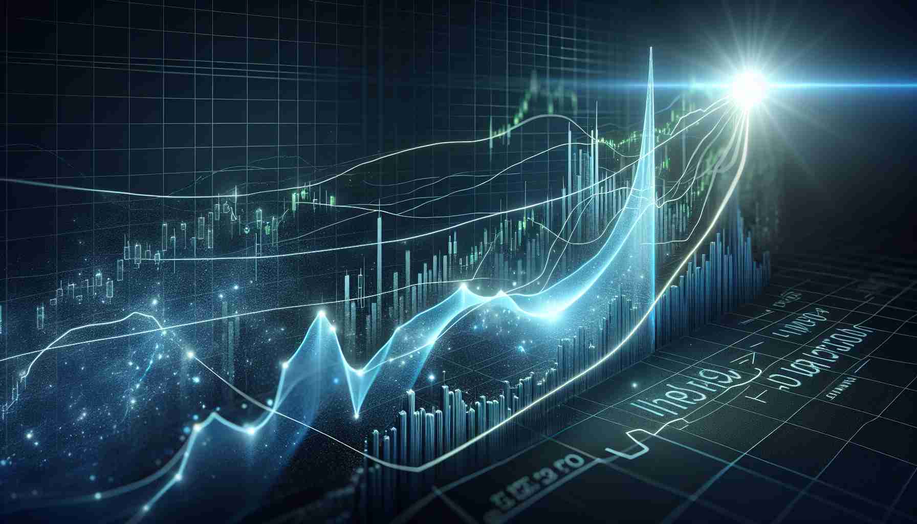 A photorealistic, high-definition image depicting the trajectory of a promising energy stock represented by a line graph over time. The graph shows the stock's value soaring and then falling dramatically, clearly illustrating the unpredictable nature of the stock market.