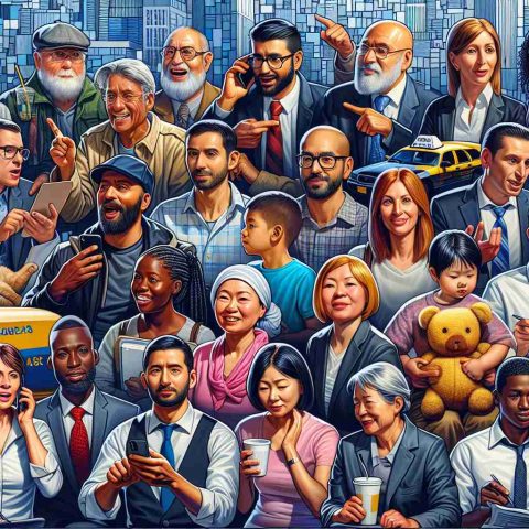 A high-definition and realistic illustration encapsulating the diversity of individuals who invest in the stock market. The image portrays, with equal representation, individuals of different descents like Hispanic, Caucasian, Black, Middle-Eastern, and South Asian. It breaks stereotypes, showing both men and women from various social and economic backgrounds - from a taxi driver to a teacher, a single parent to a retiree - all actively engaged in researching, discussing, and taking decisions about stock market investments.