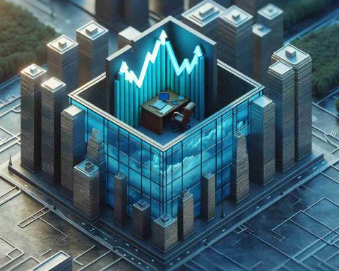 A high-definition, realistic representation of a finance sector with a prominent feature symbolizing a small, underrepresented stock, portrayed as an underdog. This could include a visual metaphor or an actual representation of a small cubicle or an office in a big financial building, overshadowed yet persisting.