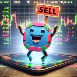 A high-definition, realistic image of the concept where a small-cap stock defies a sell call with an unexpected market dance. In this metaphorical scene, imagine a personified stock as a colorful chip on a trading platform, underneath a glaring 'sell' sign. Despite this, the stock thrives and exuberantly 'dances' on the screen amidst charts and numbers, representing positive rises and falls in the market.