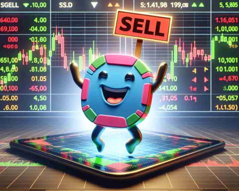 A high-definition, realistic image of the concept where a small-cap stock defies a sell call with an unexpected market dance. In this metaphorical scene, imagine a personified stock as a colorful chip on a trading platform, underneath a glaring 'sell' sign. Despite this, the stock thrives and exuberantly 'dances' on the screen amidst charts and numbers, representing positive rises and falls in the market.