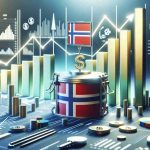 A realistic high definition image displaying a positive economic forecast for Norway. The image can include key economic indicators such as rising graphs, bar charts and pie charts to symbolise strong growth. It can also include symbols of stability such as a secure vault or a balanced scale, signifying stable finances for the future. The overall tone of the image should be optimistic, symbolising prosperous times ahead for the Norwegian economy.