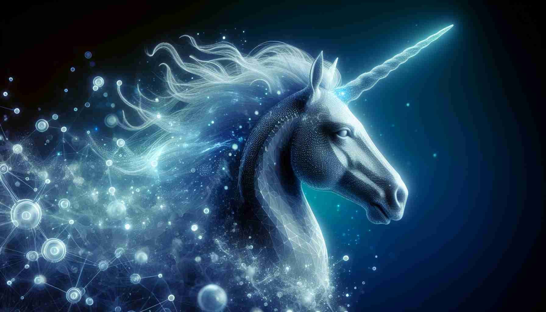 Generate a high-definition, realistic image that represents the concept of a 'Unicorn' in the context of women's health making a bold move before a significant debut in the market. This can be interpreted as an innovative, metaphorical unicorn symbol, or strong symbol of change, in women's health field ready for a major step in its expansion or advancement.