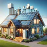 Create a high-resolution, realistic image that symbolizes the revolution of home energy usage through solar power. This image should depict a household that is powered by solar energy, featuring solar panels installed on the roof, connected to a power storage system. Illustrate the concepts of energy savings and environment-friendly technology. Remember to include various elements usually found in a house environment like windows, doors, garden etc. The sky could be clear and blue to reflect the source of the energy. This image is meant to visually unlock the secret to effortless energy savings.