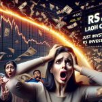 A high-definition image that depicts a drastic market movement causing investors to lose Rs 9 Lakh Crore. The image should include elements such as a sharply declining graph, the financial sum of Rs 9 Lakh Crore and worried investors witnessing the steep fall. Add a headline or text display in bold that reads 'This Shocking Market Movement Just Cost Investors Rs 9 Lakh Crore.' The overall expression should be one of shock and concern, emphasising the sizable amount lost.