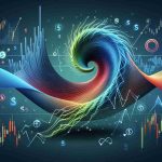 Create a high-definition, realistic photo of an abstract concept showing an unexpected twist in stock market dynamics. A sine wave represents the market trends while a sudden sharp turn signifies the unexpected twist. Include various symbols such as stocks, dollar signs, and graphs. Use shades of blue, green, and red to differentiate between various elements.