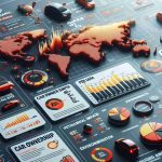 Generate a realistic, high-definition infographic presenting alarming trends and statistics in car ownership across different regions globally. The image should include charts, graphs, and other data visualization elements, displaying information on car ownership growth, per capita distribution, environmental impacts and other relevant factors. The color theme should hint at urgency or concern, perhaps using shades of red and orange.