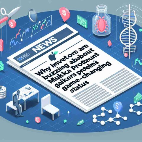 Generate the image of a realistic, high-definition corporate news article headline that reads, 'Why Investors are Buzzing About Mukka Proteins’ Game-Changing Status'. The background should include indicative symbols or graphics related to investment and proteins to visualize the article's content.