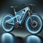 Realistic high-definition image of a cutting-edge electric bicycle that features futuristic elements. The bike showcases advanced technology, innovative design and modern aesthetics. It includes a sleek framework, streamlined bodywork, and forward-thinking components that herald a new age in bicycle technology.