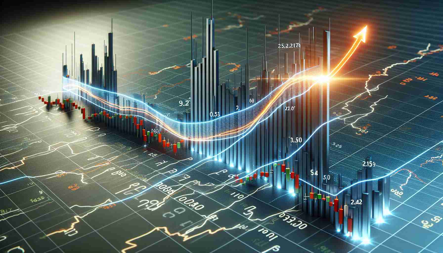 Realistic high-definition image of a stock market graph, representing a sudden and unexpected move by the energy transfer company. The graph showcases a significant change in the company's stock value, indicating a surprising strategy or event that has left financial experts engaged in discussions.