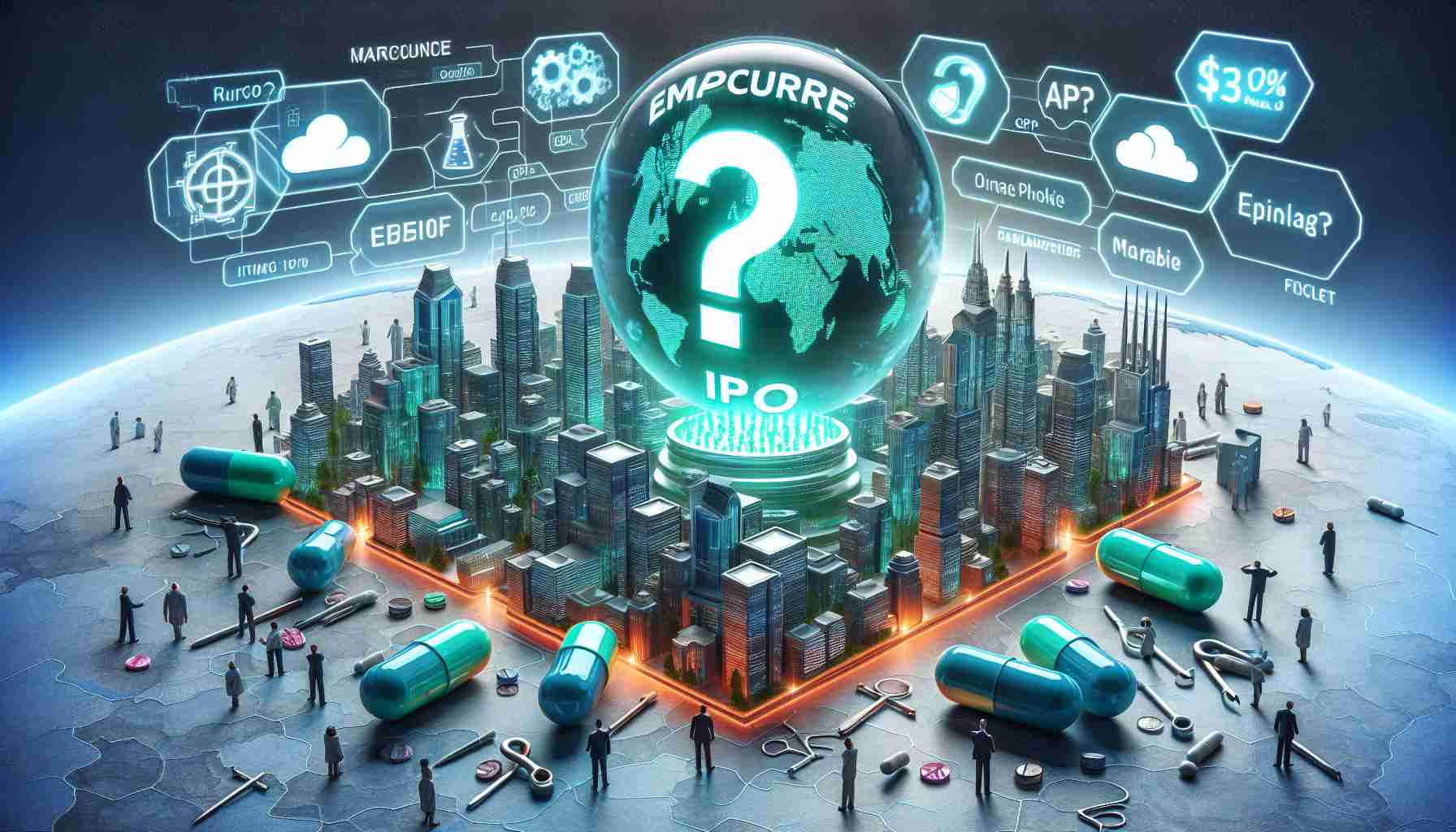 Realistic high definition image displaying the question 'Is Emcure Pharmaceuticals’ IPO the next big thing?' along with some possible insights about the GMP