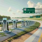 An HD realistic image depicting a significant expansion of Wisconsin's electric highways. The scene shows an array of newly installed beautiful, modern electric vehicle charging stations lining the highways. The sky is bright, signaling a new day and implying that these electric highways are now closer to realization than ever before. Street signs sequence along the highway, proudly announcing the presence of these green mobility enablers. Green landscapes complement the surroundings, emphasizing the harmony between infrastructure and environmental sustainability.