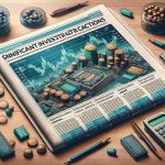 Create a high-definition, realistic image depicting a financial newspaper headline about significant investor actions that are impacting the stock strategy of a large semiconductor company. The illustration should show a financial newspaper spread on a table, including the headline, stock prices, and graphs to represent the changes in market strategies.