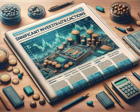 Create a high-definition, realistic image depicting a financial newspaper headline about significant investor actions that are impacting the stock strategy of a large semiconductor company. The illustration should show a financial newspaper spread on a table, including the headline, stock prices, and graphs to represent the changes in market strategies.