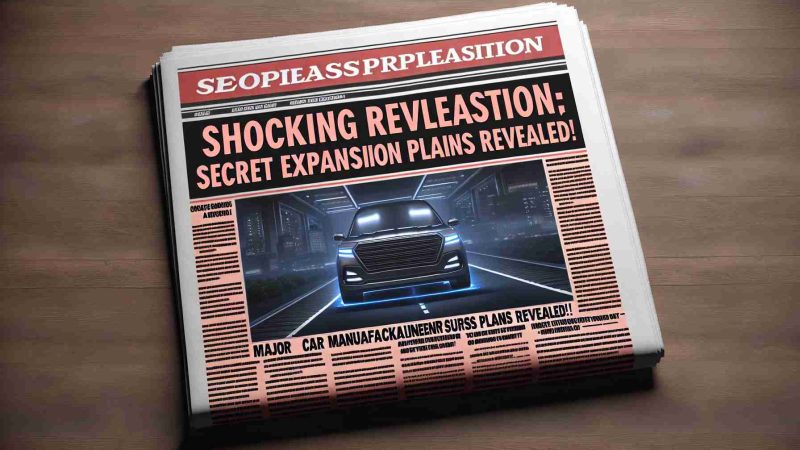 Shocking Revelation: Major Car Manufacturer’s Secret Expansion Plans Revealed