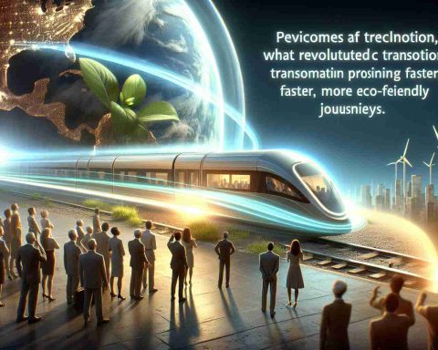 A realistic, high-definition image of a pivotal moment that revolutionized transportation. The scene displays advancements in technology with people marveling at a new mode of transit promising faster, more eco-friendly journeys. The color palette is rich and vibrant, capturing the excitement and potential of this transformative transportation milestone.