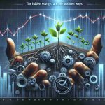 A high-definition, photorealistic image representing the concept 'The Hidden Surge: Startups Are Thriving in Unseen Ways'. This could include various elements such as startups operating in remote locations, online platforms showcasing spikes in activity, and unseen hands nurturing sapling plants (symbolizing startups) or graphs showing upward trends. Elements such as gears, cogs and other machinery could be lurking in the shadows indicating unseen forces propelling startup growth.