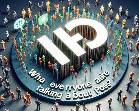 Create a realistic high-definition image symbolising the concept of IPOs (Initial Public Offerings). The image should also include a visual representation of the phrase 'Why Everyone is Talking About IPOs', suggesting buzz or conversation about the subject. Additionally, include the question 'What Does IPO Really Stand For?' in bold, prominent letters.