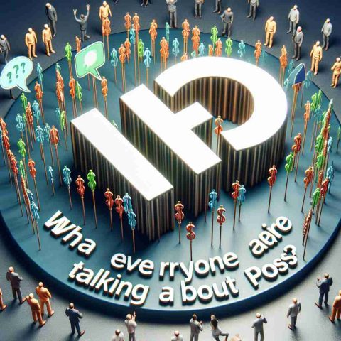 Create a realistic high-definition image symbolising the concept of IPOs (Initial Public Offerings). The image should also include a visual representation of the phrase 'Why Everyone is Talking About IPOs', suggesting buzz or conversation about the subject. Additionally, include the question 'What Does IPO Really Stand For?' in bold, prominent letters.