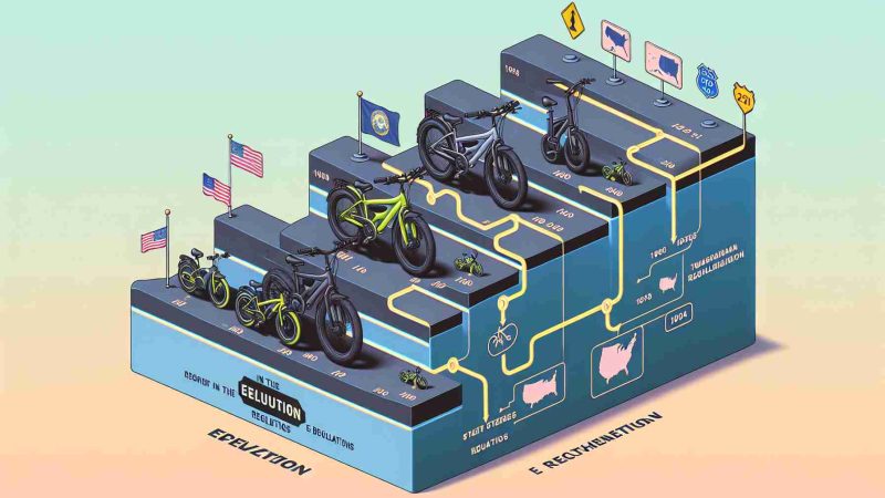 Titlul tradus: Evoluția reglementărilor pentru bicicletele electrice în statele din sud-vestul Statelor Unite.