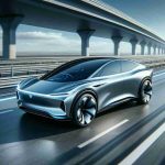 Create a hyperrealistic, high-definition image of a groundbreaking electric SUV. The model is revolutionary in its design, suggesting a futuristic turn in the development of road vehicles. It flaunts an aerodynamic form, high-tech features, and contribute to sustainability with zero-emission capability. The backdrop is a sleek highway, under a clear sky, hinting at its road transformation potential.